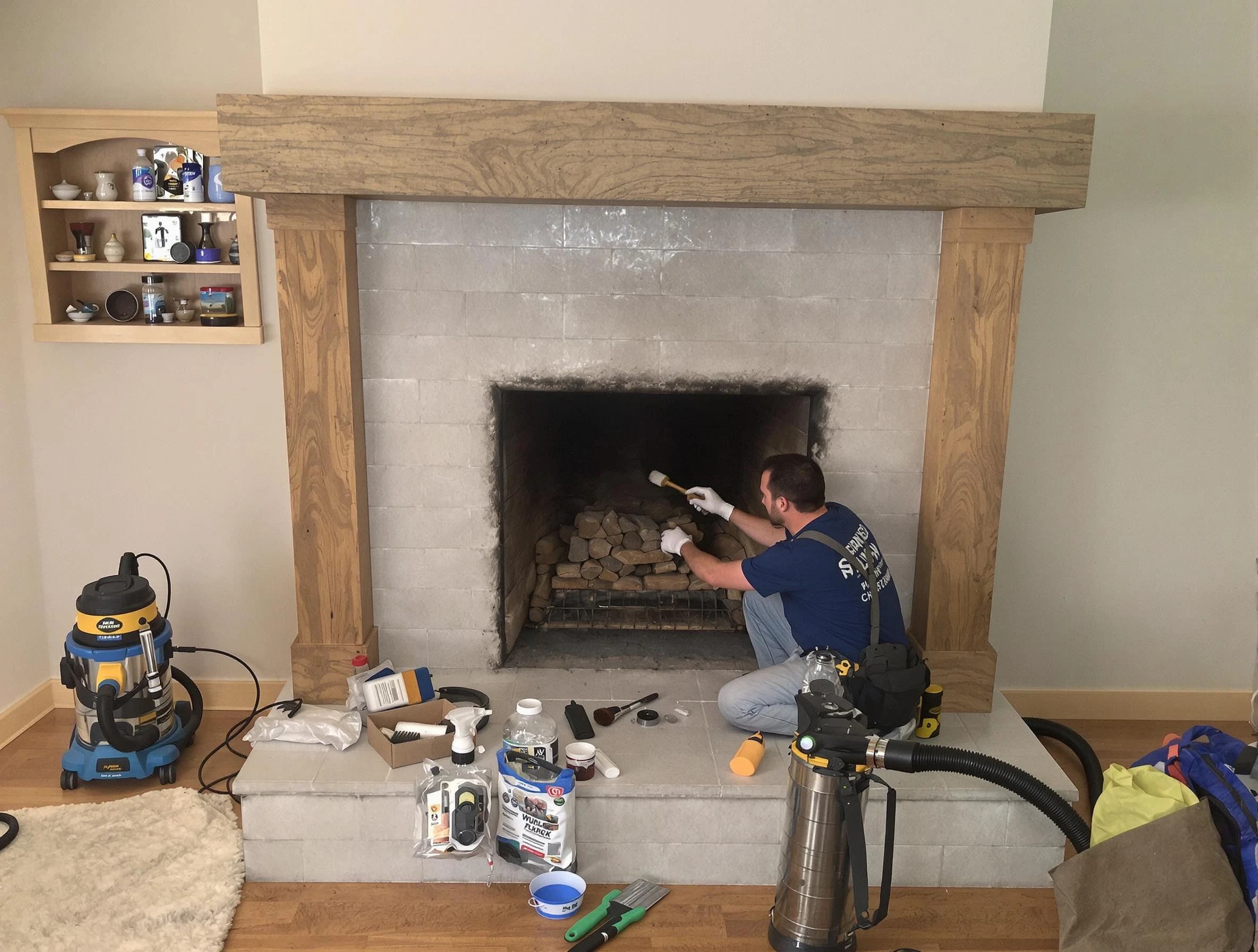 Detailed creosote removal process by Millersville Chimney Sweep in Millersville, TN