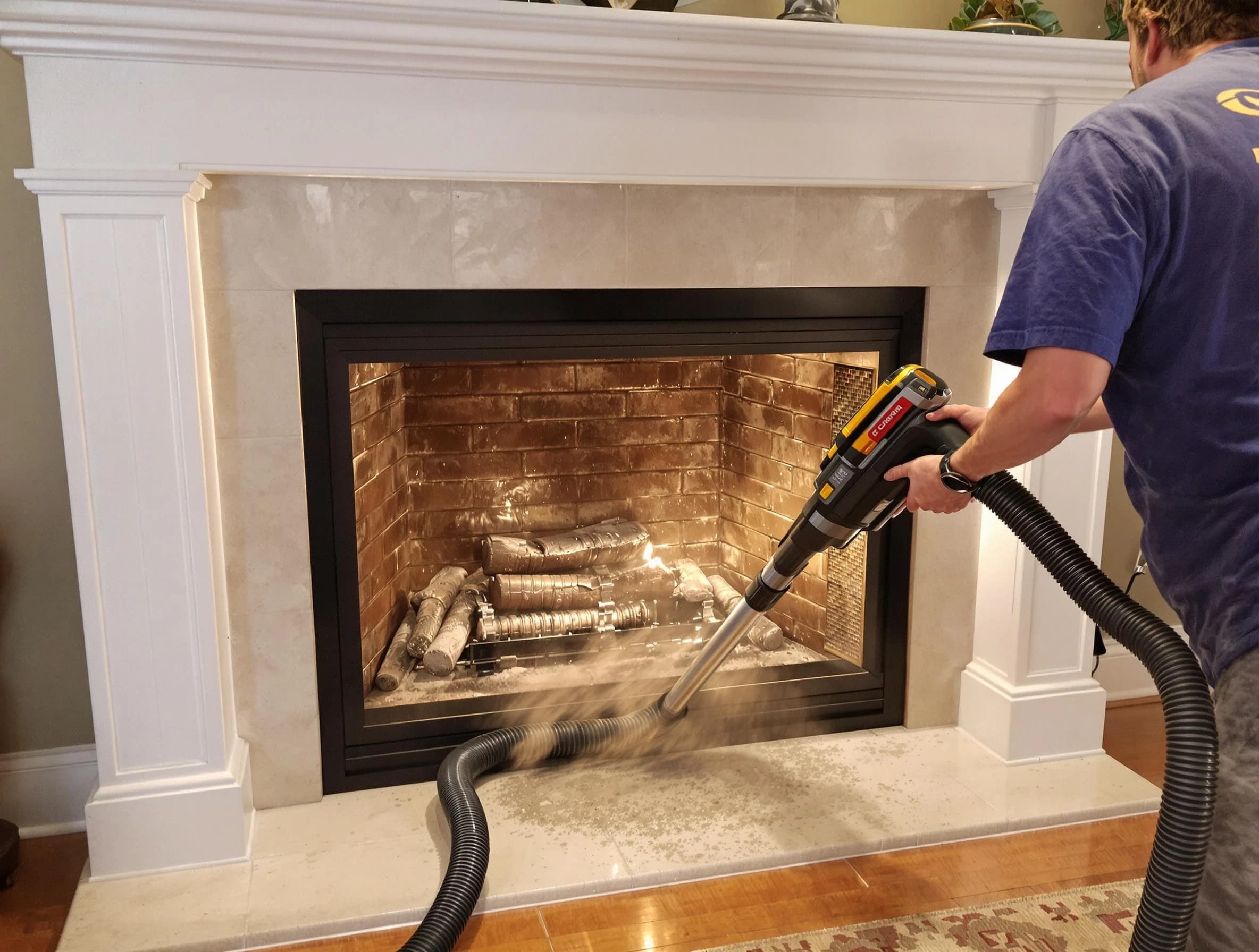 Fireplace cleaning performed by Millersville Chimney Sweep in Millersville, TN