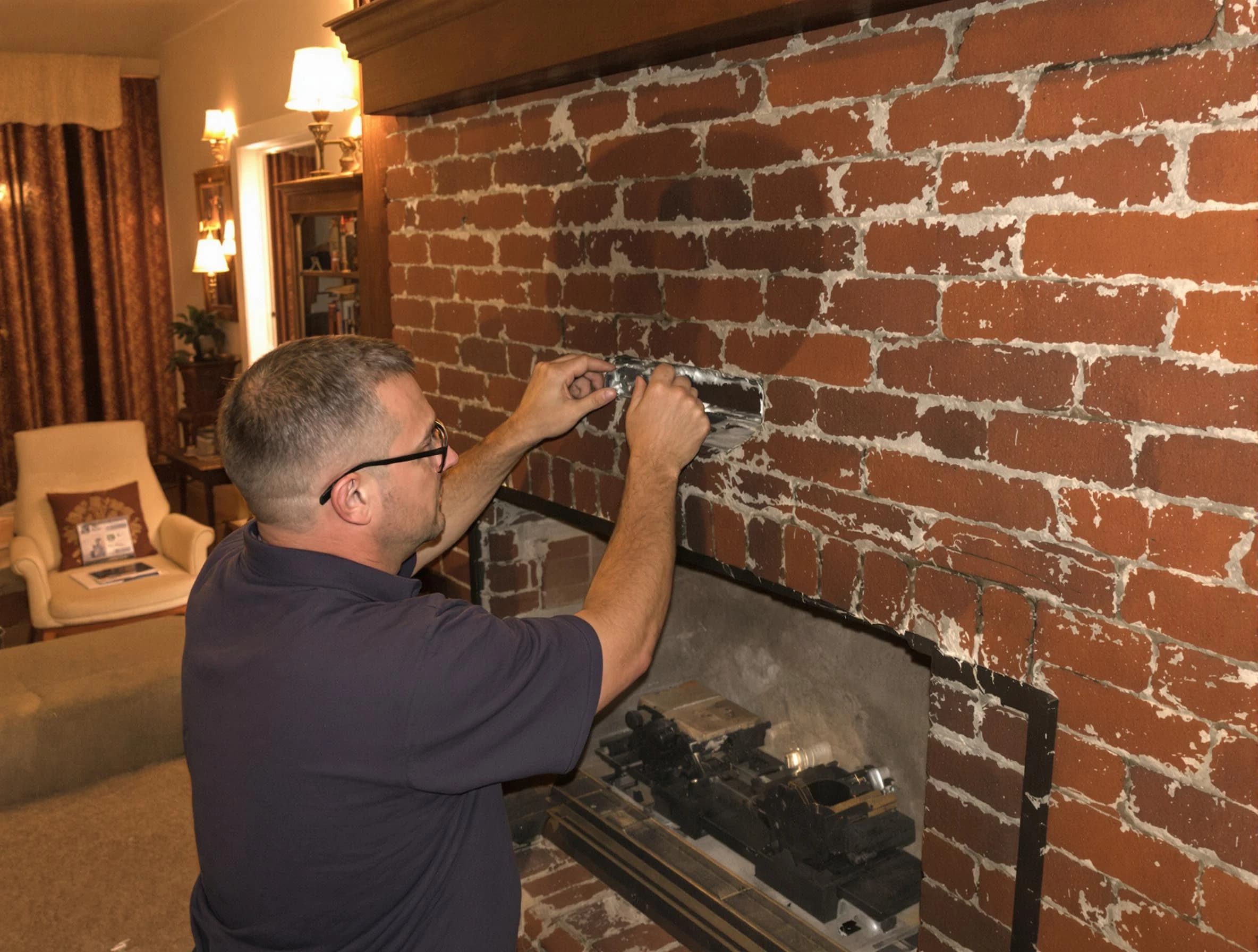 Millersville Chimney Sweep expert fixing a fireplace in Millersville, TN