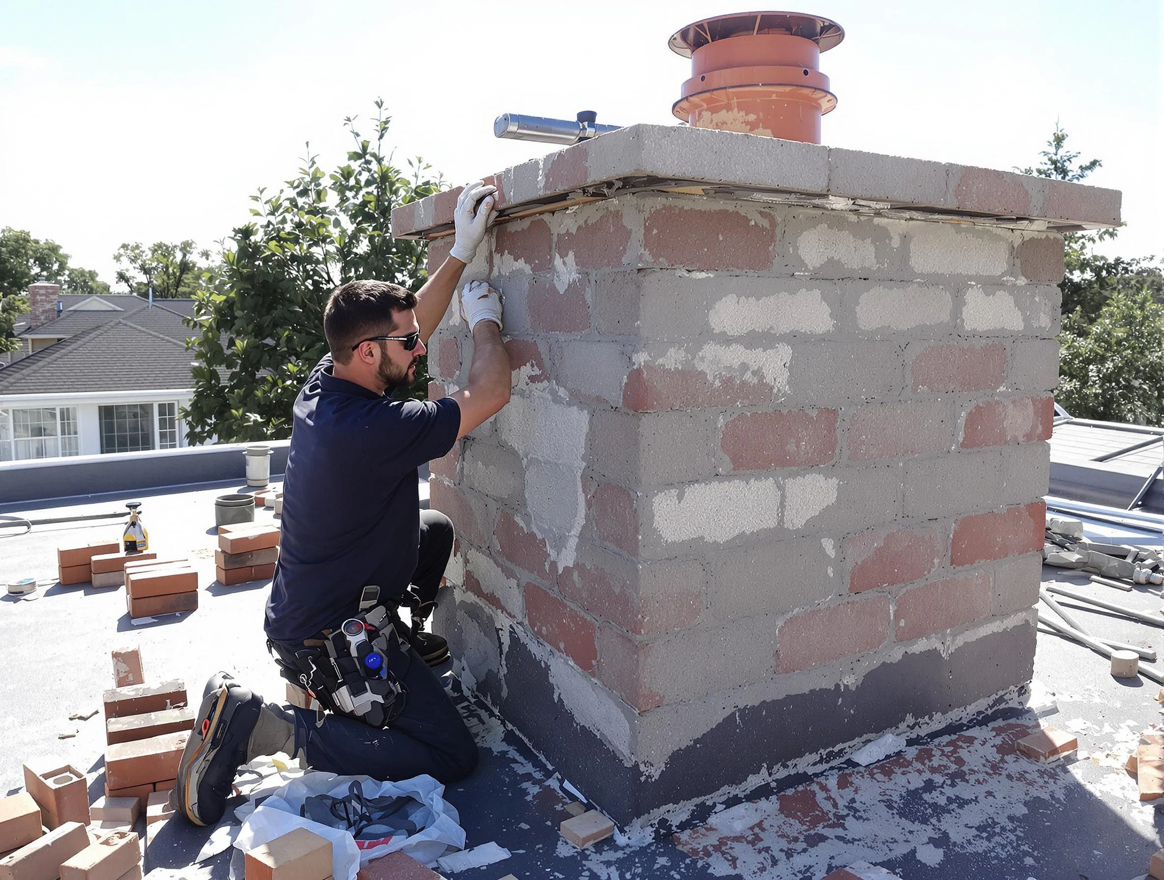 Advanced chimney repair process by Millersville Chimney Sweep in Millersville, TN