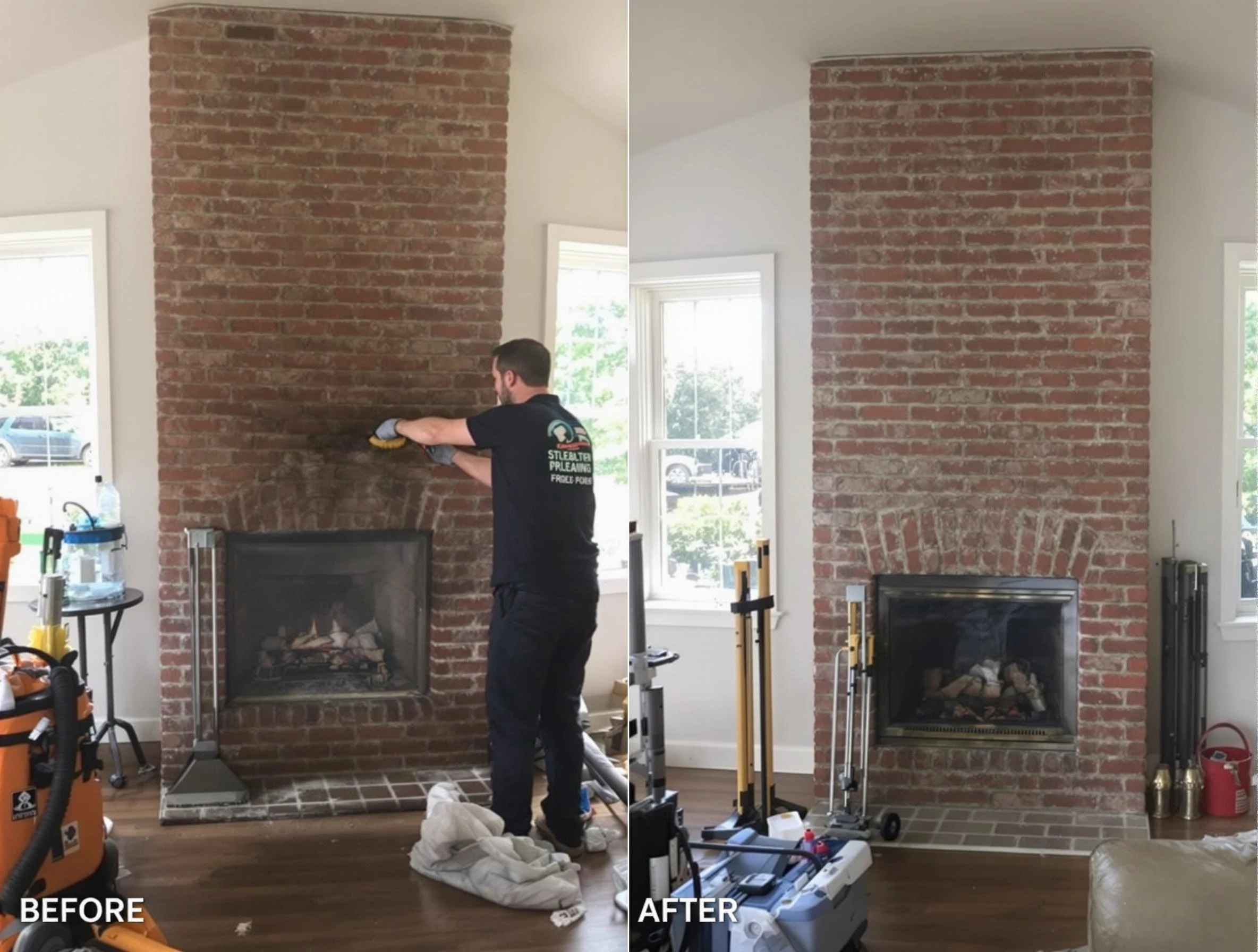 Finished chimney sweeping service by Millersville Chimney Sweep in Millersville, TN