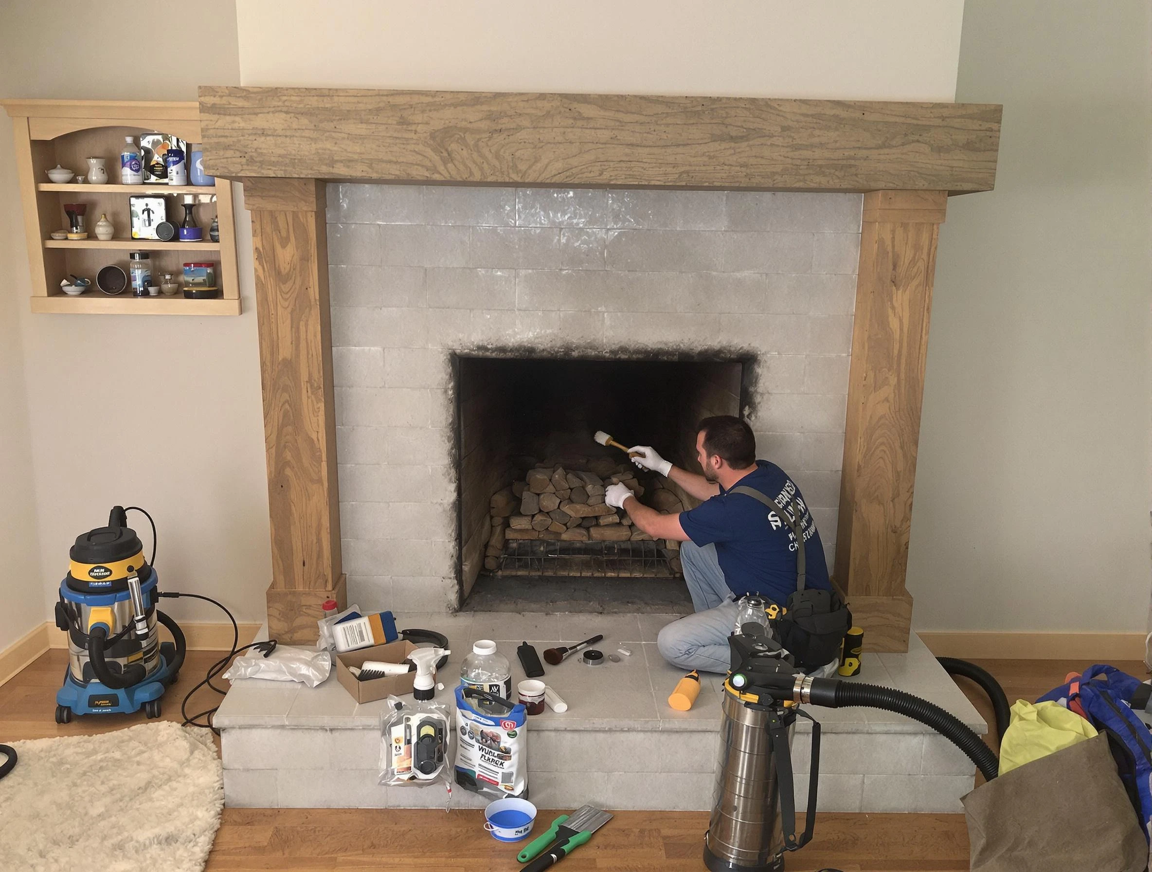 Detailed creosote removal process by Millersville Chimney Sweep in Millersville, TN
